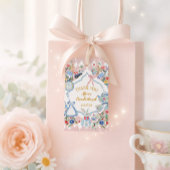 Alice in Onederland Whimsical Verjaardag Bedankt Cadeaulabel