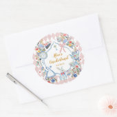 Alice in Onederland Whimsical Verjaardag Ronde Sticker (Envelop)