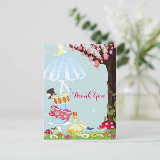 Alice in Sprookjesland dankt u Briefkaarten (Staand voorkant)