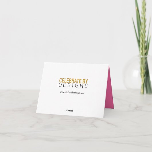 Alice in Sprookjesland dankt u kaardt Bedankkaart (Achterkant)