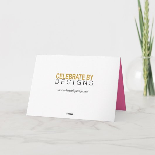 Alice in Sprookjesland dankt u kaardt Bedankkaart (Achterkant)