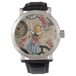 Alice in Sprookjesland die op tijd reizen Horloge