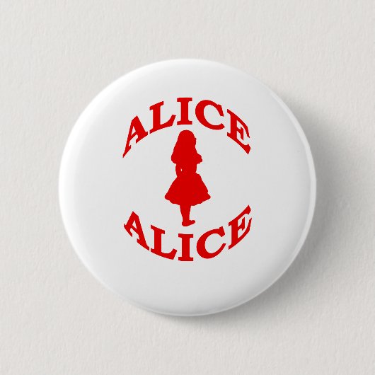 Alice in Sprookjesland Ronde Button 5,7 Cm (Voorkant)