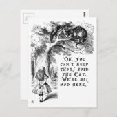 Alice in Sprookjesland - wij zijn hier gek allen Briefkaart (Voorkant / Achterkant)