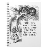 Alice in Sprookjesland - wij zijn hier gek allen Notitieboek (Voorkant)