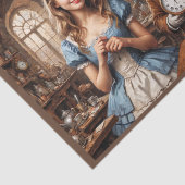Alice in the Wonderland ontmoet het witte konijn Tissuepapier (Detail)