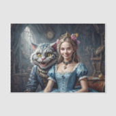 Alice in the Wonderland with Cheshire Cat Tissuepapier (Voorkant)