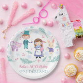 Alice in Winter One-Derland | Wonderland Birthday Papieren Bordje (Feest)