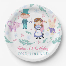 Alice in Winter One-Derland | Wonderland Birthday Papieren Bordje