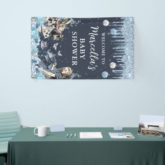 Alice in Winter Wonderland Baby shower Banner (Beurs)