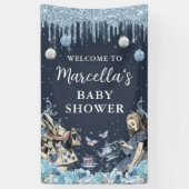Alice in Winter Wonderland Baby shower Banner (Verticaal)