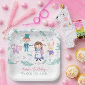 Alice in Winter Wonderland Birthday Party Papieren Bordje (Feest)