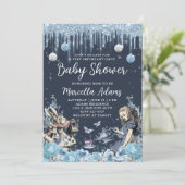 Alice in Winter Wonderland Blue Kaart (Staand voorkant)