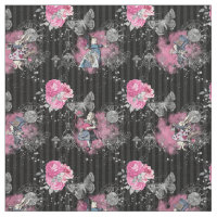 Alice in Winter Wonderland op Black Striped