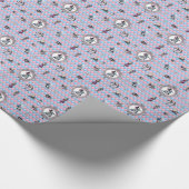 Alice in Winter Wonderland op roze/blauwe achtergr Cadeaupapier (Hoek)