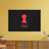 ALICE IN WONDELAND BaT Mitzvah Inlogbord Canvas Afdruk (Insitu (Woonkamer))