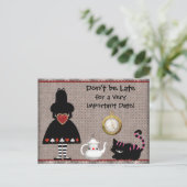 Alice in Wondeland Save the Date Baby shower Aankondigingskaart (Staand voorkant)