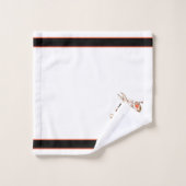 Alice in Wonderlan White Rabbit Black White Red Ba Bad Handdoek (Wasdoekje)