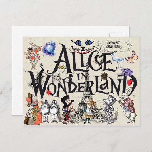 Alice in Wonderland 1865 Briefkaart (Voorkant / Achterkant)