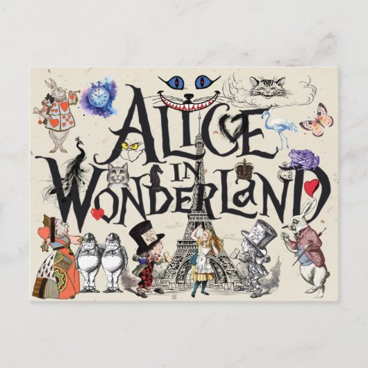 Alice in Wonderland 1865 Briefkaart (Voorkant)