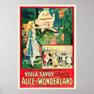 Alice in Wonderland 1915 Hollywood Film Poster
