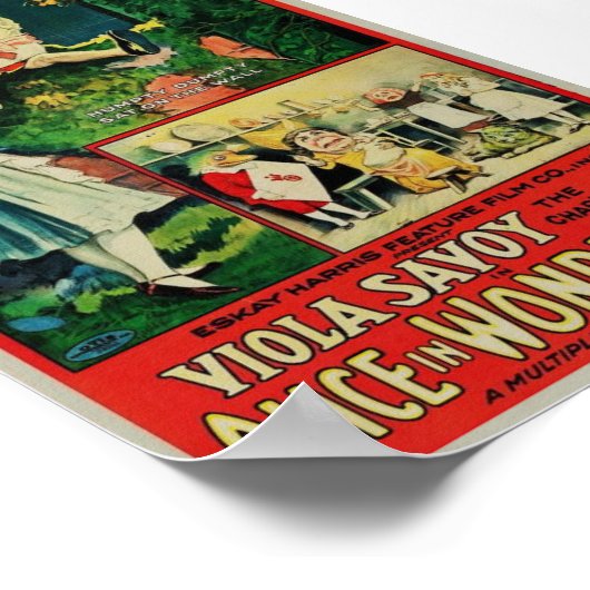 Alice in Wonderland 1915 Zelden Poster (Hoek)