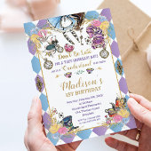 Alice in Wonderland 1e verjaardag Onederland thee Kaart