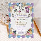 Alice in Wonderland 1e verjaardag Onederland thee Kaart