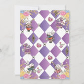 Alice in Wonderland 1e verjaardag Onederland thee Kaart (Achterkant)