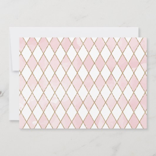 Alice in Wonderland 1e Verjaardag Tea Party Kaart (Achterkant)