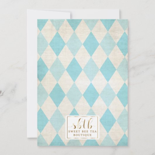 Alice in Wonderland 1e verjaardag Uitnodigingen (Achterkant)