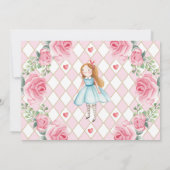  Alice in Wonderland 1e Verjaardags Thee Party Kaart (Achterkant)
