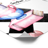 Alice in Wonderland 1st Birthday Milestone Poster (Hoek)