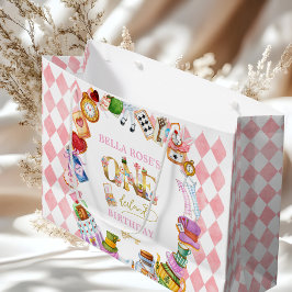 Alice in Wonderland 1st birthday Pink  Groot Cadeauzakje