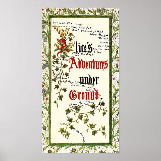 Alice in Wonderland 1st Edition Poster (Voorkant)