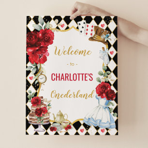 Alice in Wonderland 1st verjaardag Tea Party Welko Poster