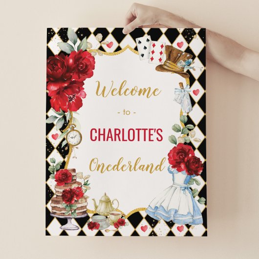 Alice in Wonderland 1st verjaardag Tea Party Welko Poster