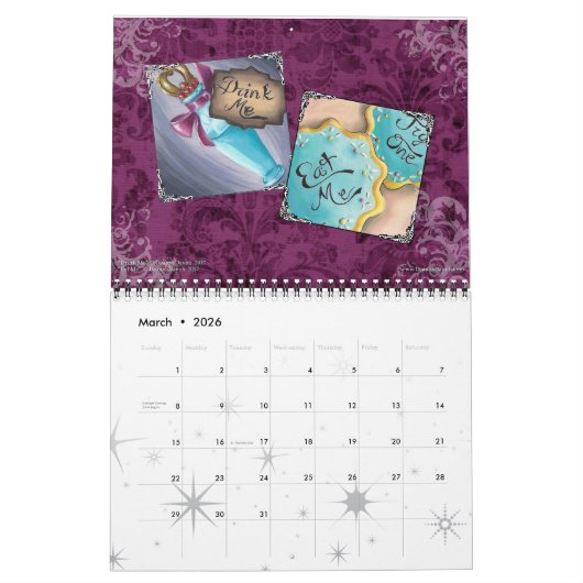 Alice in Wonderland 2017 Calendar Fairy Tale Kalender (Mar 2026)