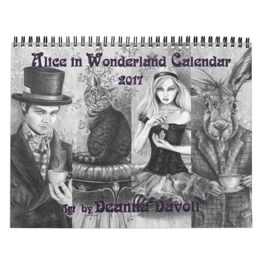 Alice in Wonderland 2017 Calendar Fairy Tale Kalender (Hoes)