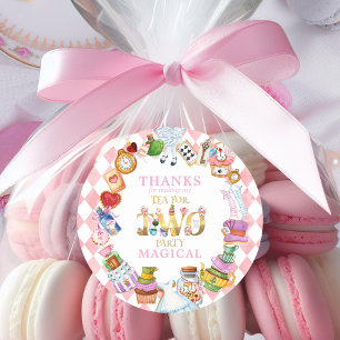 Alice in Wonderland 2e verjaardag Bedankt Sticker