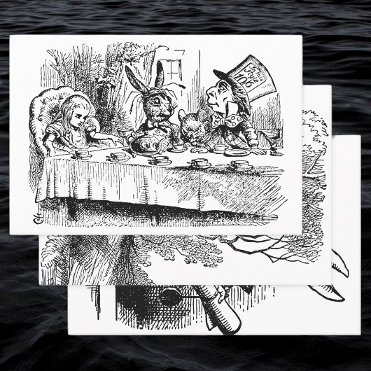 Alice in Wonderland, 3 verschillende scènes Inpakpapier Vel