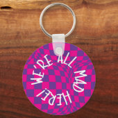 Alice in Wonderland - 5,7 cm basisring Button Sleutelhanger (Voorkant)