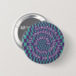 Alice in Wonderland 5.7cm Button Badge - Ontbijt