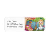 Alice in Wonderland Adresetiketten Etiket (Voorkant)