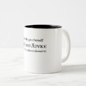 Alice in Wonderland Advice Tweekleurige Koffiemok (Voorkant rechts)