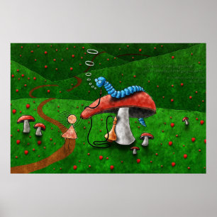 Alice in Wonderland - Advies van een onderpijler Poster