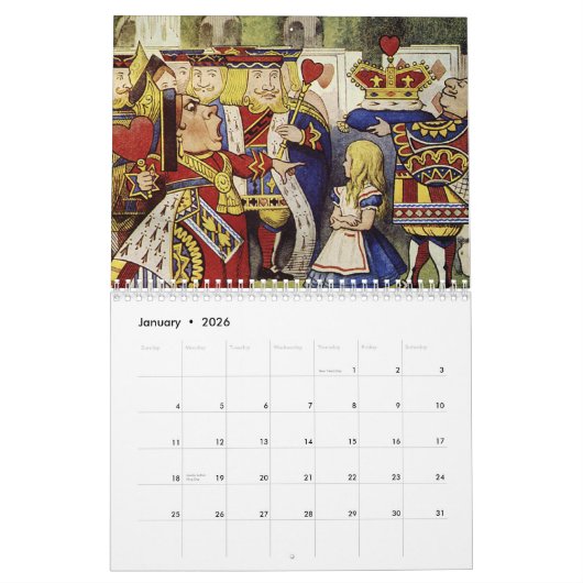 Alice in Wonderland Agenda 2015 Kalender (Jan 2026)