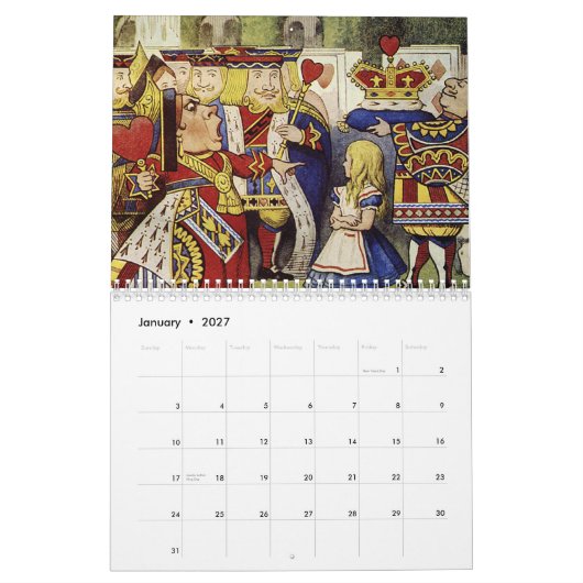 Alice in Wonderland Agenda 2015 Kalender (Jan 2027)