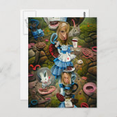 Alice in Wonderland AI Gone Wrong Briefkaart (Voorkant / Achterkant)