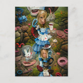 Alice in Wonderland AI Gone Wrong Briefkaart (Voorkant)